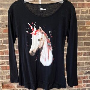 Epic Threads Black Unicorn Long Sleeve Tee